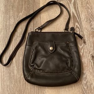 Fossil boho black leather crossbody